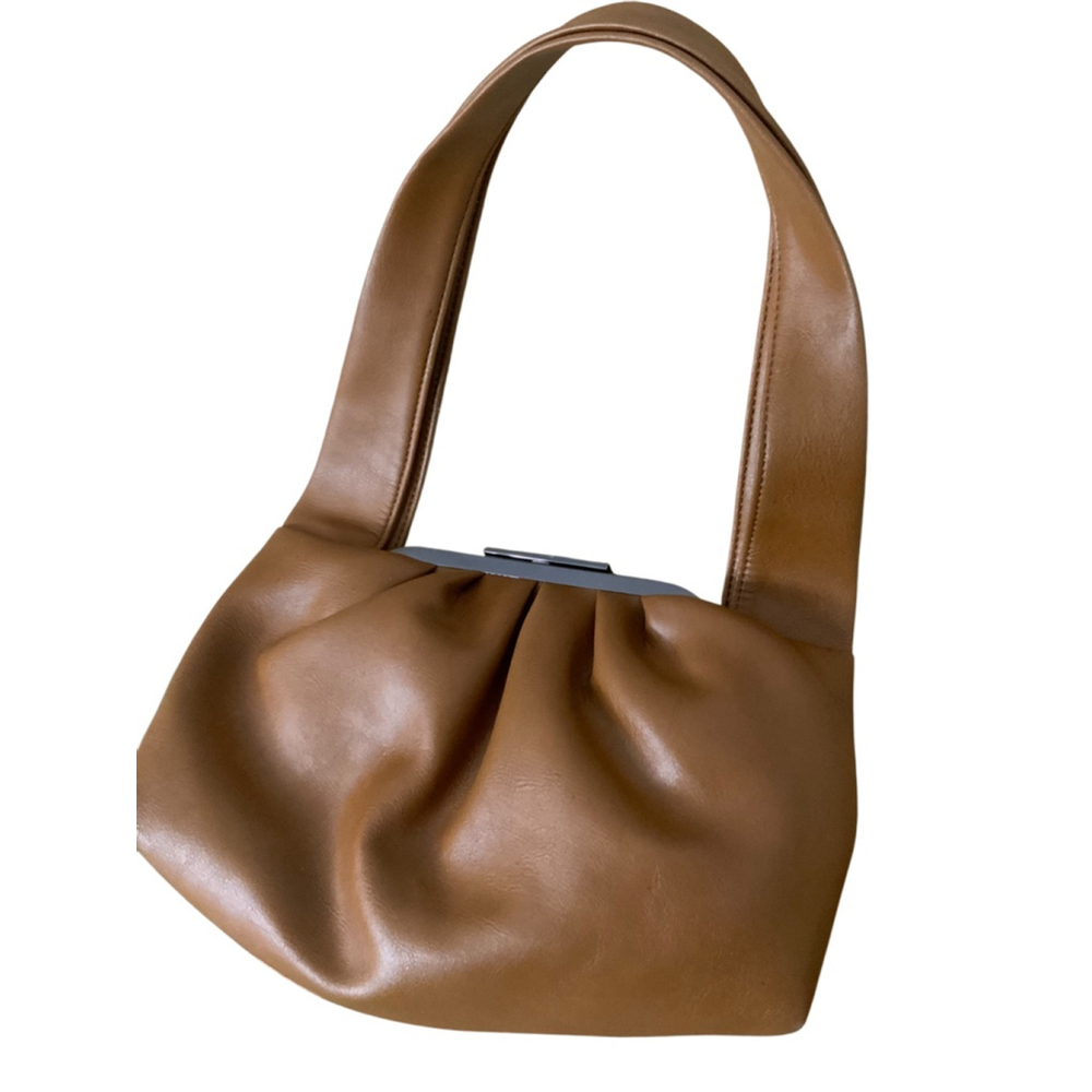 Aldo Brown Leather Shoulder Bag One Size
